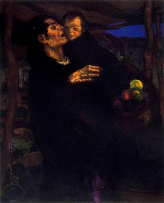 Old Gypsy with a Boy