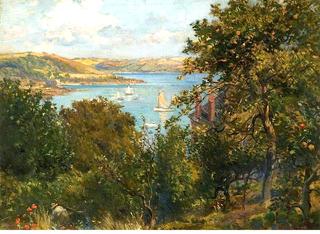 River Scene with Boats
