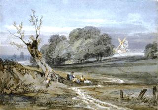 Landscape with Mill, Durham Cathedral in the Background