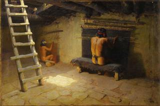 Navajos Weaving