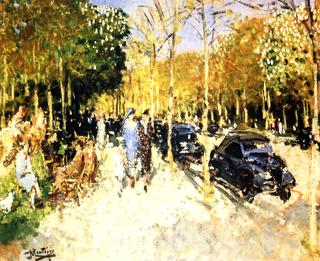 Avenue de Longchamps in Spring