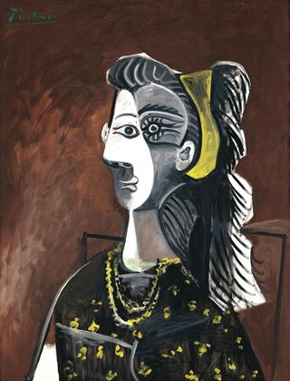 Woman on an armchair