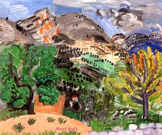 Le Village et le Baou de Saint-Jeannet