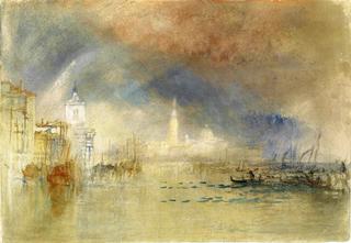 Venice, Looking towards the Dogana and San Giorgio Maggiore, with a Storm Approaching