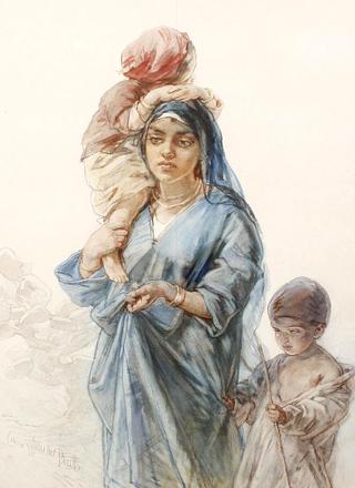 An Egyptian Mother and her Children