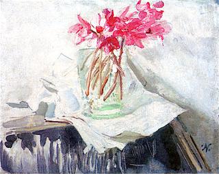 Pink Cyclamen in a Vase