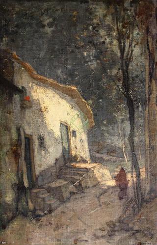 Woman and House