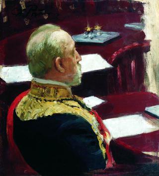 Portrait of Secretary of State, general and member of State Council Mikhail Nikolayevich Galkin-Vraskoi. Study