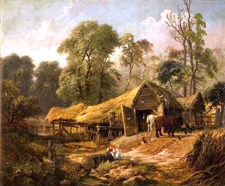 Farmyard with Stables