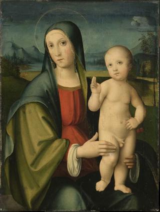 Virgin and Child before a Landscape