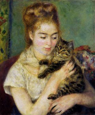带猫的女人