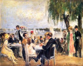 Garden Cafe on the River Elbe