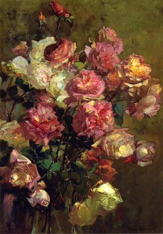 A Glass Vase full of Roses