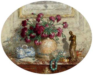Vase with Flowers on the Locker