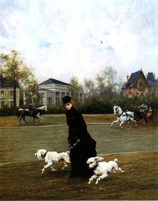 Elegant Lady in the Bois de Boulogne, Paris