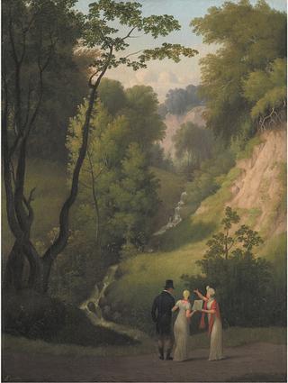 View of the Park of Liselund Manor on the Island of Møn