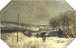 Road to Town with Train