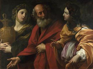 Lot and His Daughters Leaving Sodom