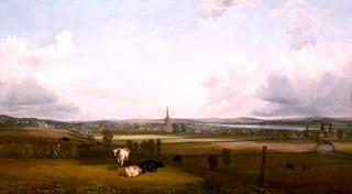 A Prospect of Alloa, Clackmannanshire from the North Looking towards the River Forth