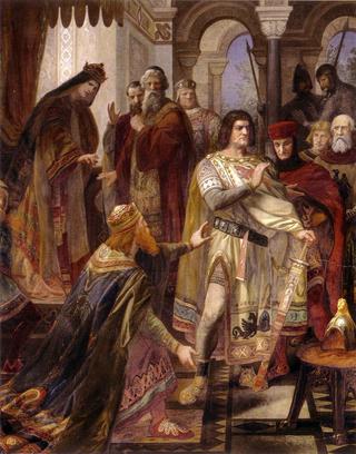 Barbarossa's Prostration before Henry the Lion in Chiavenna (Detail)
