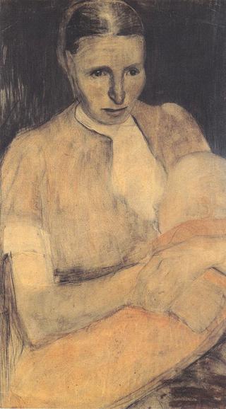 Peasant Woman with Child ~ From an oil painting reproduction website