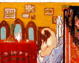 Woman Combing Her Hair