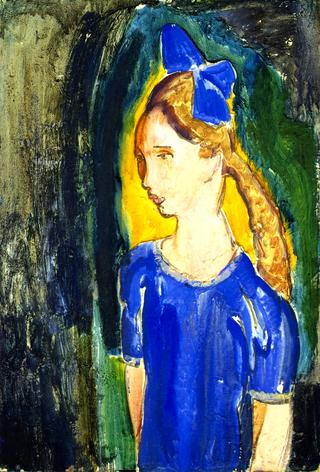 Young Girl with Blue Bow
