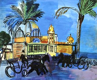 The Casino on the Pier with Two Barouches
