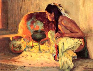 A Pueblo Fireplace