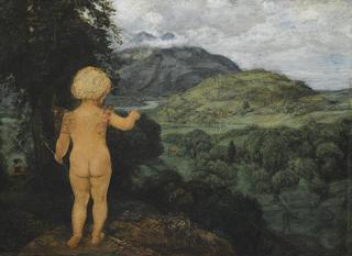 Cupid as landscape painter