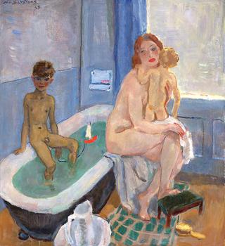 Rob and Liesje in the Bathing Room
