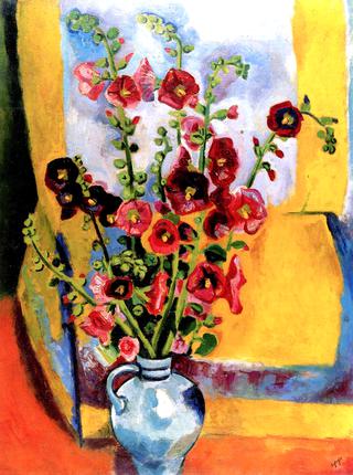 Hollyhocks I