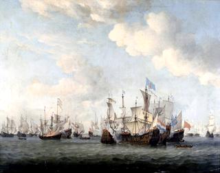 Naval battle between Dutch and French merchant ships