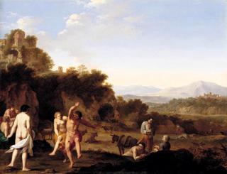 Italian Landscape with Dancing Figures