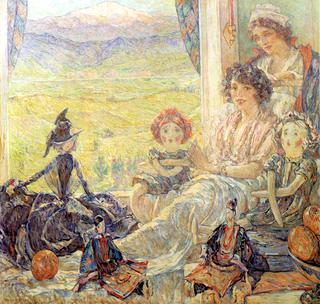 Young Girl with Dolls