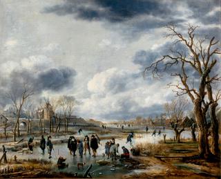Skaters Outside the City Wall