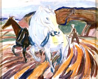 Horses Plowing