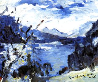 The Walchensee with Mountain Range and Shore
