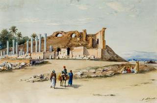 Bedouin Camp next to an Ancient Theater (Campement bédouins aux abords d'un théâtre antique)