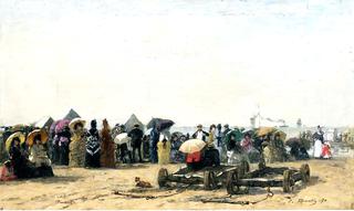 Beach Scene at Trouville
