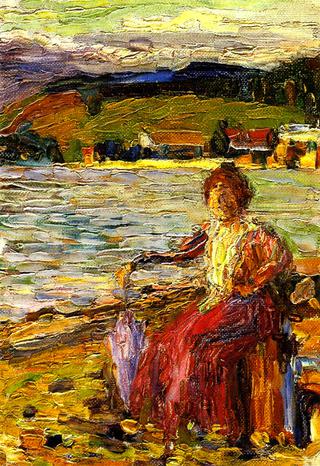 Kochel - Lady Seated by a Lakeside