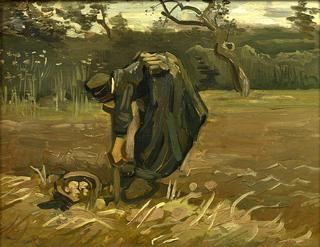 Peasant Woman Harvesting Potatoes