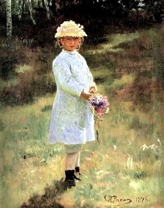 Girl with Flowers. Daughter of the Artist.