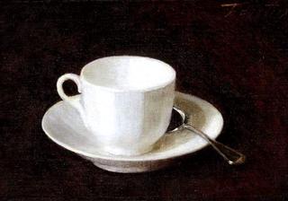 White Cup and Saucer