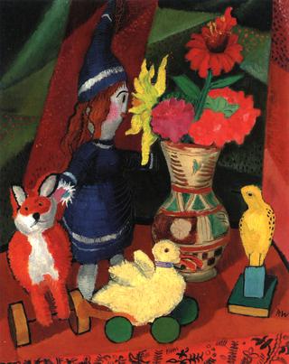 Still Life with Flower Jug and Puppet II