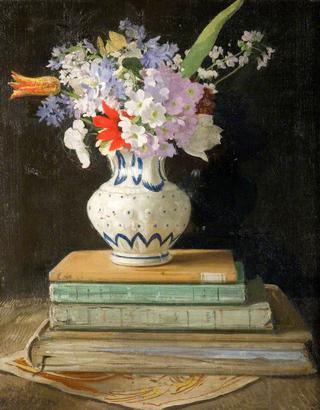 Flower Piece with Books