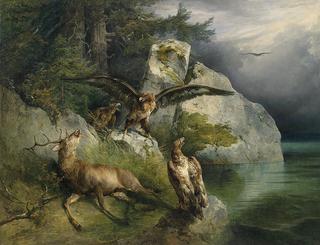 Wounded Stag Among the Eagles