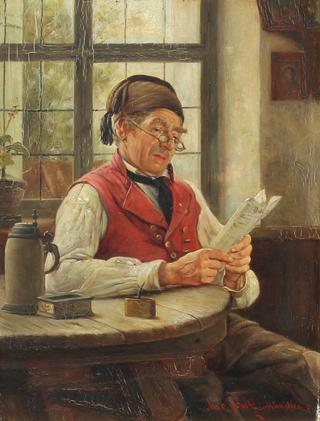 Man Reading a Newspaper