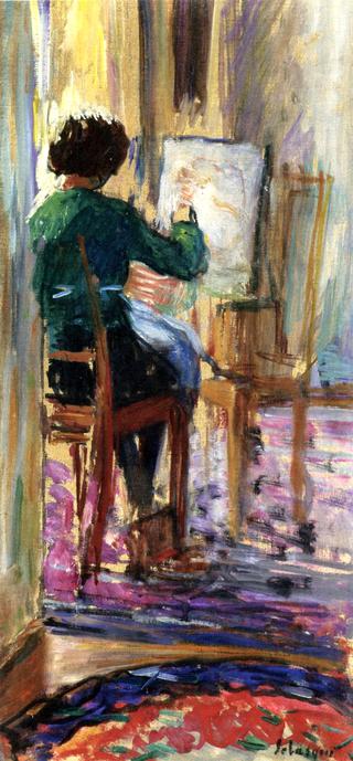 Marthe at Her Easel
