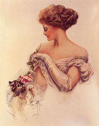 Pretty Woman Holding Kitten